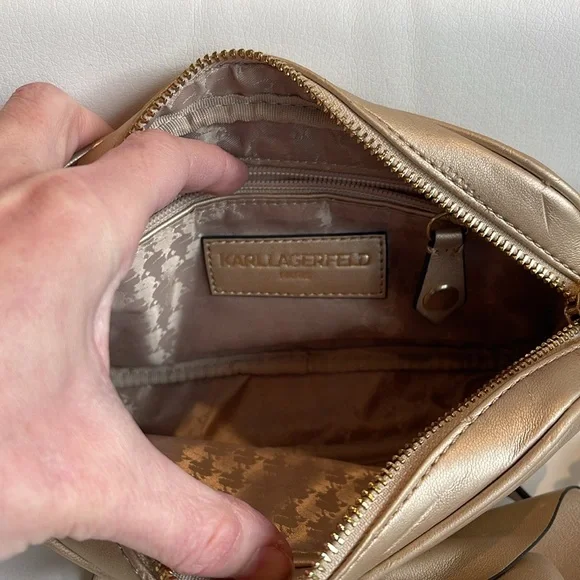 Karl Lagerfeld Gold Handbag - Picture 6 of 7